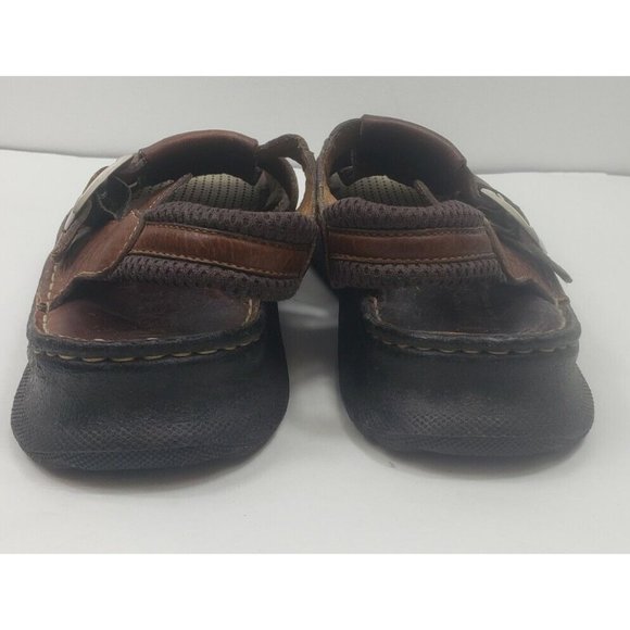 Born Mens 9 M Fisherman Sandals Open Toe Brown Leather Shoes Straps Buckle - Picture 5 of 8